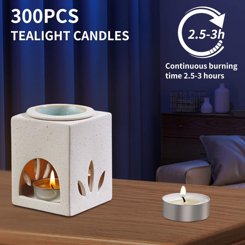 Unbreakable - Tea Light Candles 300 Pack – Unscented Long Lasting 3 Hour Burn – White Smokeless Tealights for Decoration, Holiday, Party, Wedding, Home Use - Image 2